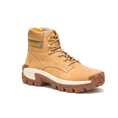 CATERPILLAR WORK Men's Invader Hi Steel Toe Work Boot Honey Reset - P91286