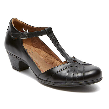 Cobb Hill Women's Angelina T-Strap Black - CBD30-UBL13 (CBD30BK)