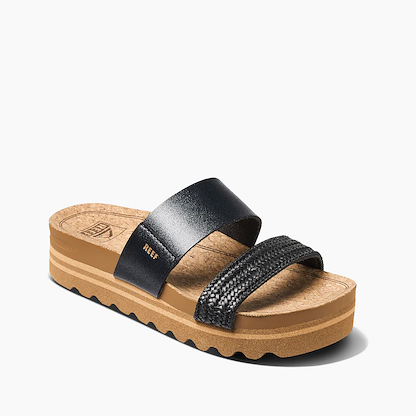 REEF Women's Sandals Cushion Vista Hi Sandal Black Braid - CI9862