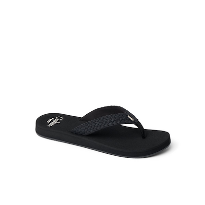 REEF Women's Baja Maria Flip Flop Sandals Black Braid - CK0451