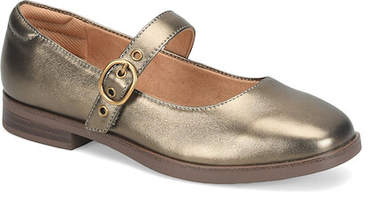 Comfortiva Women's Brewer Mary Jane Flat Taupe Metallic - CT0068408