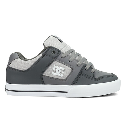 DC Shoes Men's PURE Skate Shoe Grey/White - DC01782030-GRYWHT