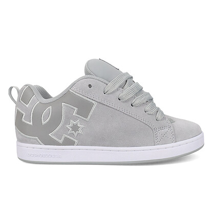 DC Shoes Women's COURT GRAFFIK Skate Shoe Grey/Silver - DC02222025-GRYSLV