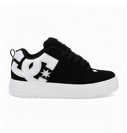 DC Shoes Women's COURT GRAFFIK Skate Shoe Black/Grey - DC02422004-BLKGRY