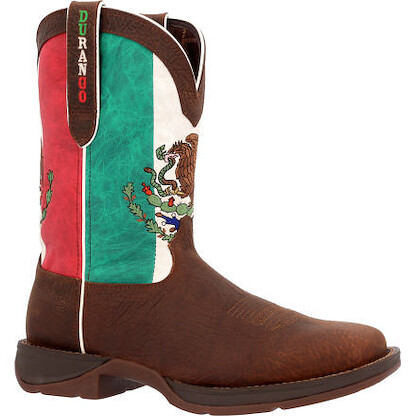DURANGO WORK Men's 11" Rebel™ by Durango Steel Toe Western Work Boot Sandy Brown/Mexico Flag - DDB0431