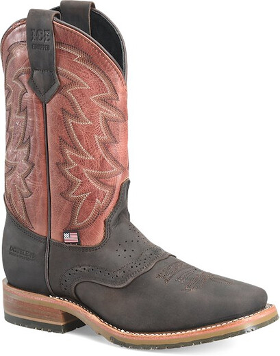 Double H Men's Young Roper Union Dark Chocolate/Walnut Soft Toe Pull-On Boot - DH4687