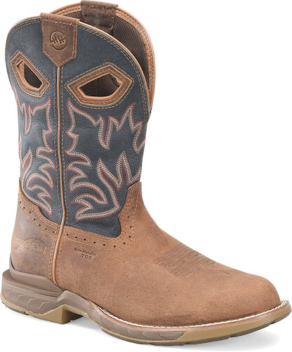 Double-H Boots Men's 11” Daunt Composite Toe Non-Metallic Roper Work Boot Blue - DH5384