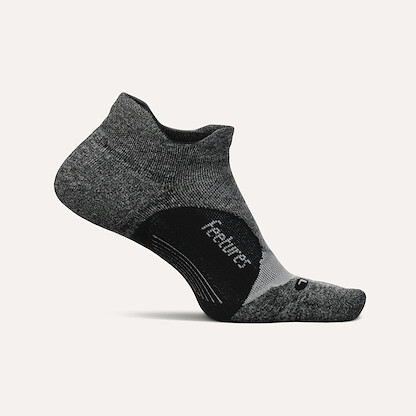 Feetures Unisex Elite Light Cushion No Show Tab Socks Gray - E5030160