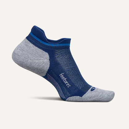 Feetures Unisex Elite Max Cushion No Show Tab Socks Navy Mist - EC5015753