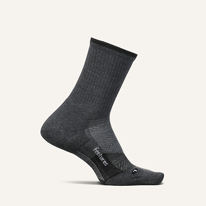 Feetures Unisex Trail Max Cushion Mini Crew Sock Gray - EC901648