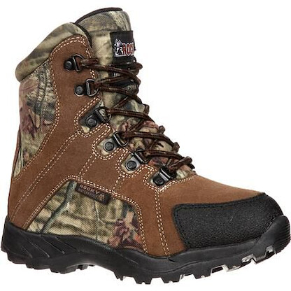 Rocky Unisex Kids' 5" Waterproof 800g Insulated Hunting Boot Brown/Mossy Oak Break Up Country - FQ0003710