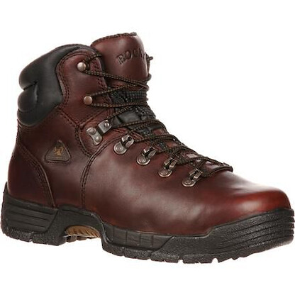 ROCKY WORK Men's 6" Mobilite Steel Toe Waterproof Work Boot Dark Brown - FQ0006114