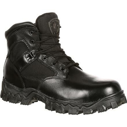 ROCKY WORK Men's 6" Alpha Force Composite Toe Waterproof Public Service Work Boot Black - FQ0006167