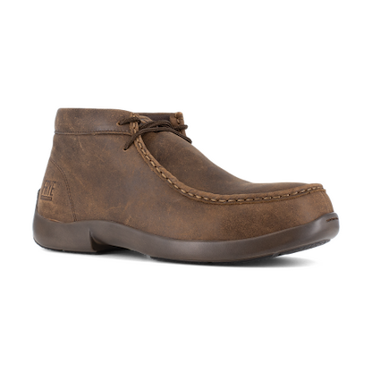 FRYE Supply Men's Safety-Crafted Utility Moc Composite Toe ESD Work Boot Brown - FR40702