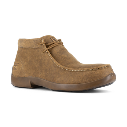 FRYE Supply Men's Safety-Crafted Utility Moc Composite Toe EH Work Boot Tan - FR40703