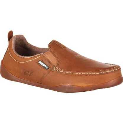 Georgia Boot Men's Cedar Falls Moc-Toe Slip On Shoe Tan - G050