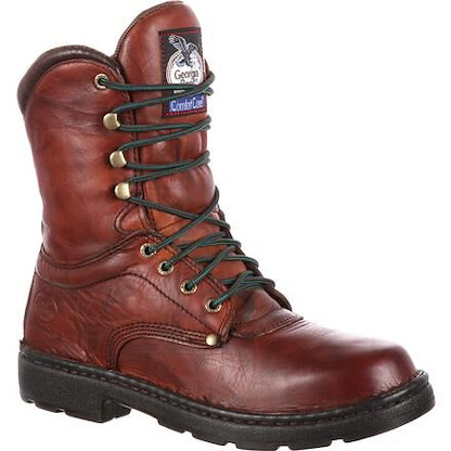 GEORGIA BOOT Men’s 8” Eagle Light Soft Toe Work Boot Russet Wildwood - G8083