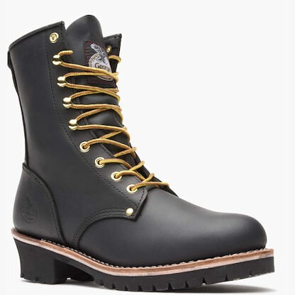 GEORGIA BOOT Men's 8" Logger Soft Toe Work Boot Black - G8120