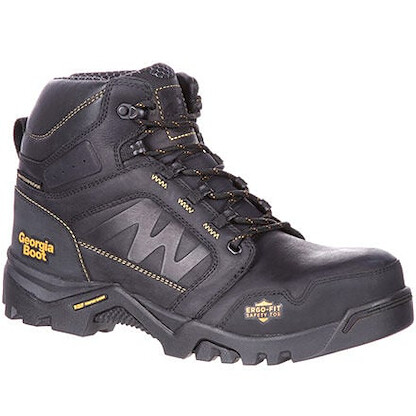 GEORGIA BOOT Men's 6" Amplitude Composite Toe Waterproof Work Boot Black - GB00130