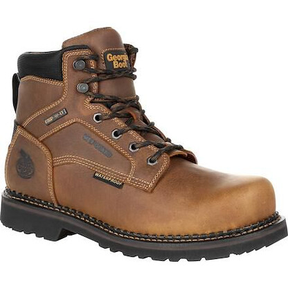 GEORGIA BOOT Men's Georgia Giant Revamp Steel Toe Internal Metatarsal Guard Waterproof Work Boot Brown - GB00322