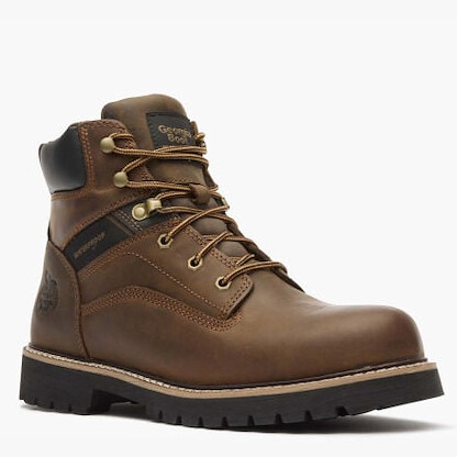 GEORGIA BOOT Men's 6" Core 37 Soft Toe EH Waterproof Work Boot Brown - GB00635