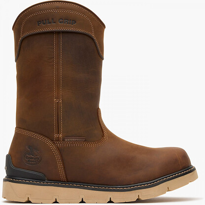 Georgia Boot Men's Carbon Flex Wedge 11" Pull On Waterproof Work Boot Brown - GB00715