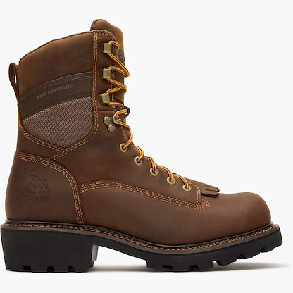 Georgia Boot Men's Core 37 9" Scalloped Heel Waterproof Work Boot Brown - GB00717