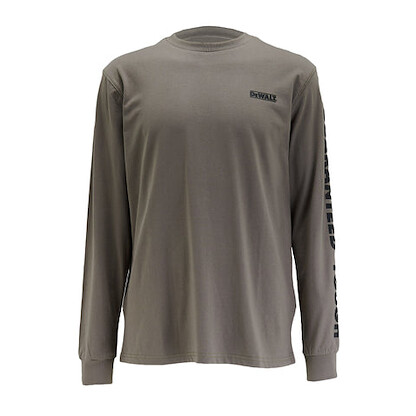 DEWALT Men's Guaranteed Tough Long Sleeve T-Shirt Charcoal Grey - DXWW50017-CHR