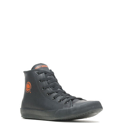 Harley-Davidson Men's Baxter High-Top Sneaker Black/Orange - D93343