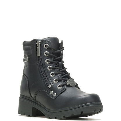Harley-Davidson Women's 5" Inman Mills Dual-Zipper Riding Boot Black - D83877