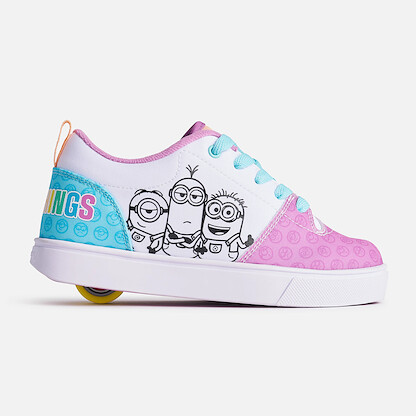 Heelys Girls' Ezzential Minions Shoes White/Purple/Skyblue - HE01299100