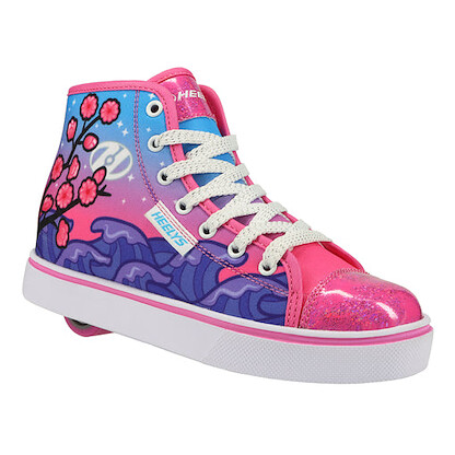 Heelys Girls' Veloz Shoes Pink/Blue/Cyan - HE101590H-PKBLCY