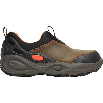 MERRELL WORK Men's Hydro Moc Slip On Composite Toe Work Shoe Brown - J008034