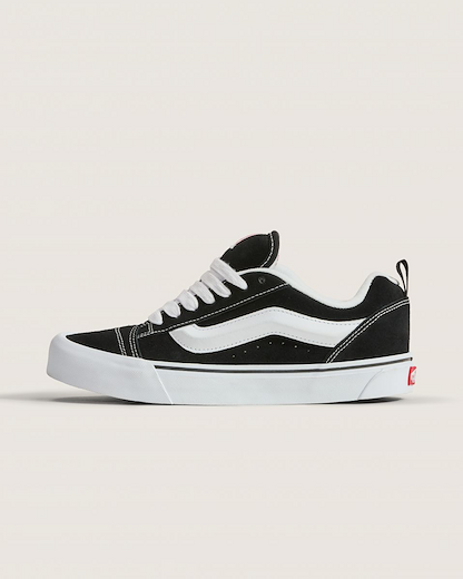 VANS Unisex Knu Skool Shoes Black/True White - VN0009QC6BT