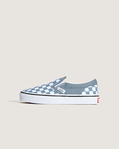VANS Unisex Little Kid's Classic Slip-On Shoe Checkerboard/Stormy Weather - VN000D0JRV2