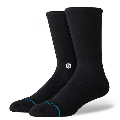 Stance Men's Icon Crew Socks Black/White - M311D14ICO-BLW