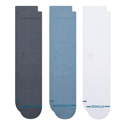 Stance Unisex Icon Crew Socks 3 Pack Turbulence - M556D18ICP-TUB