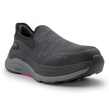 MEGAComfort Women's Ergo Delta Composite Toe Work Shoe Black/Fuchsia - MC125