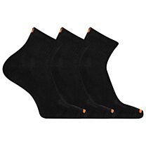 Merrell Unisex Cushioned Cotton Quarter Socks Black (3 pairs) - MEA33565Q3B2001-BLACK