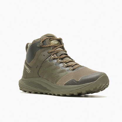 MERRELL WORK Men's Nova 3 Mid Tactical Soft Toe Waterproof Boot Olive - J005053
