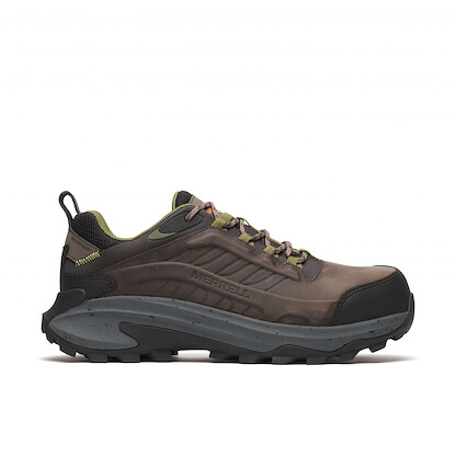MERRELL WORK Men's Moab Speed 2 Carbon Fiber Toe Waterproof Work Shoe Dark Taupe - J007891