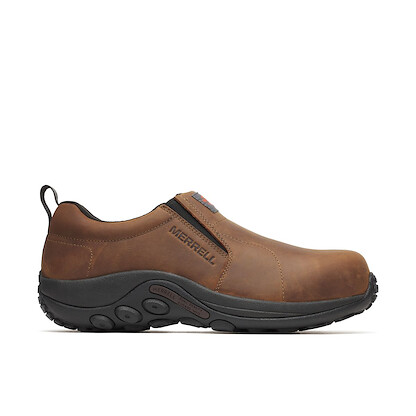 Merrell Men's Moccasin Industrial Shoe, Brown, 9