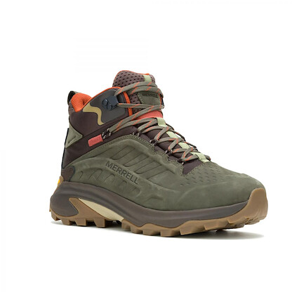 Merrell Men's Moab Speed 2 Leather Mid Waterproof Hiking Boot Olive - J037781