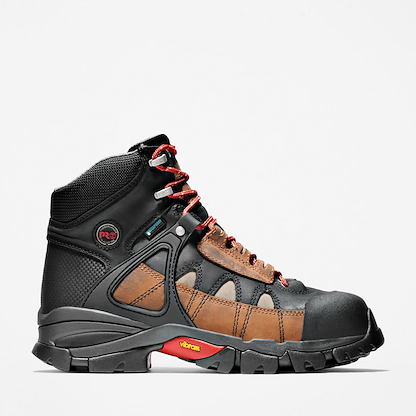 Timberland PRO Men's 6" Heritage Hyperion Alloy Toe Waterproof Hiker Work Boot Brown - TB190646214