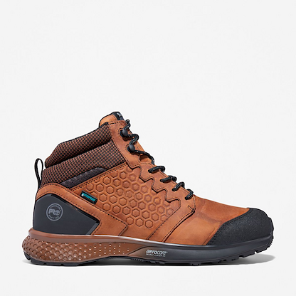 Timberland PRO Men's Reaxion Mid Soft Toe Waterproof Hiker Work Boot Brown - TB1A27BG214