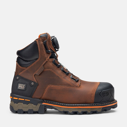 Timberland PRO Men's 6" Boondock BOA Composite Toe Waterproof Work Boot Medium Brown - TB0A66KYEM4