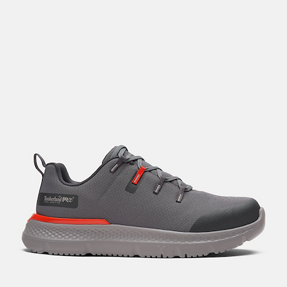 Timberland PRO Men's Intercept Steel Toe Athletic Work Shoe Grey/Red - TB0A5ZM3065