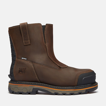 Timberland PRO Men's True Grit Chelsea Composite Toe Waterproof Work Boot Dark Brown - TB0A67QKW01