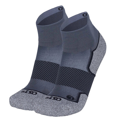 OS1st Unisex Active Comfort Quarter Crew Socks Charcoal - OS1-10044CH
