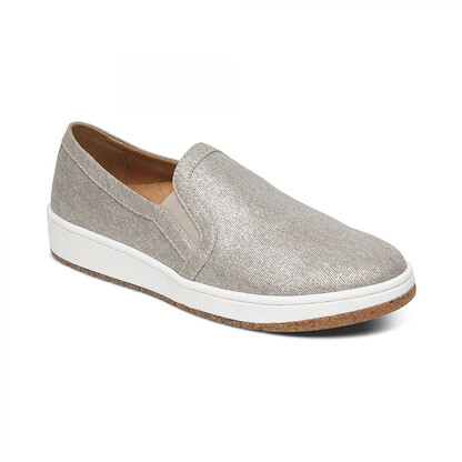 Aetrex Women's Cameron Slip-On Sneaker Taupe - PC144W